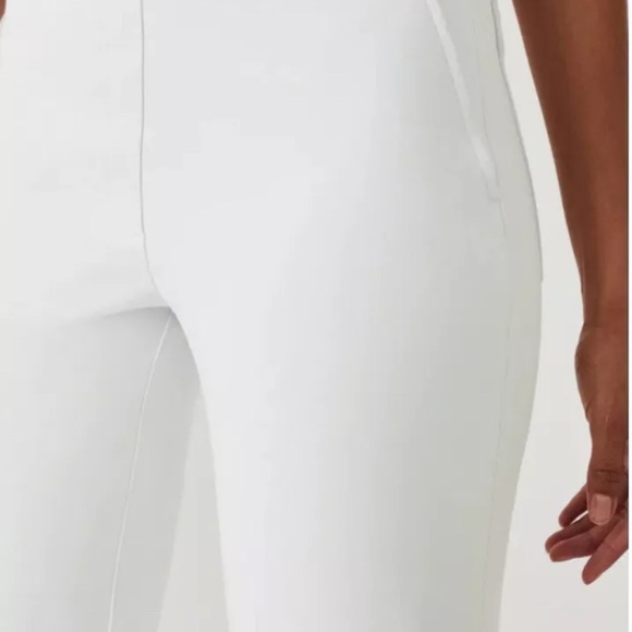 SPANX On-the-Go Ankle Slim Straight Pant White Ultimate Opacity Technology - Picture 4 of 8